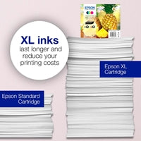 Epson 604 Genuine Ink Cartridges 4-Pack CMYK Pineapple Original Epson 604 Genuine Ink Cartridges 4-Pack CMYK Pineapple Original